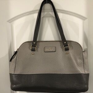 Kate Spade Grove Court MediumBag Purse - Gray  Colorblock Rare 3 Compartments